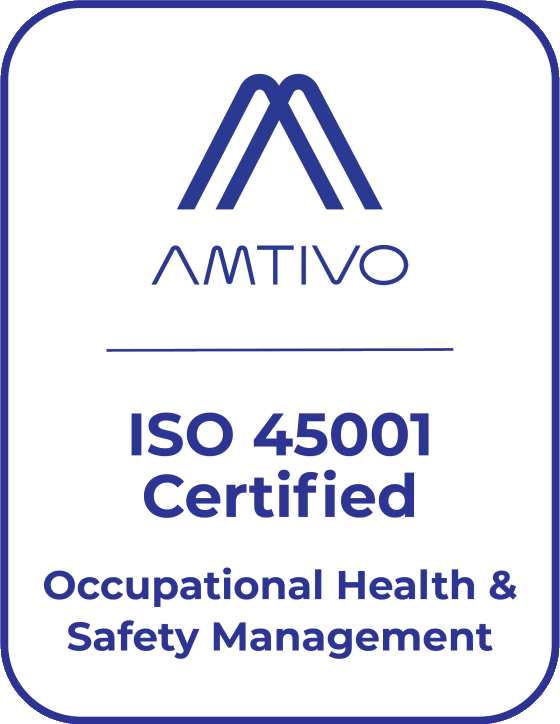 Amtivo ISO 45001 Certified Occupational Health & Safety Management